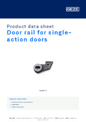 Door rail for single-action doors Product data sheet EN