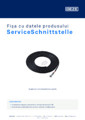 ServiceSchnittstelle Fișa cu datele produsului RO