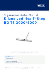 Klizna vodilica T-Stop BG TS 3000/5000 Sigurnosno-tehnički list HR