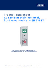 TZ 320 BSN stainless steel, flush-mounted set - EN 13637  * Product data sheet EN