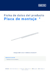 Placa de montaje  * Ficha de datos del producto ES