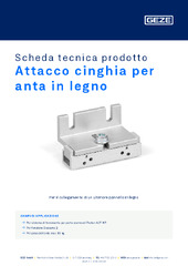 Attacco cinghia per anta in legno Scheda tecnica prodotto IT