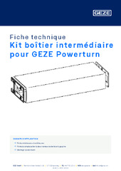 Kit boîtier intermédiaire pour GEZE Powerturn Fiche technique FR