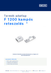 F 1200 kampós reteszelés  * Termék adatlap HU