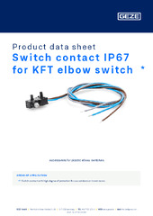 Switch contact IP67 for KFT elbow switch  * Product data sheet EN
