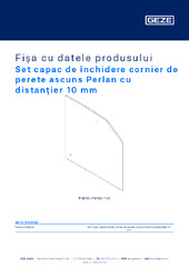 Set capac de închidere cornier de perete ascuns Perlan cu distanțier 10 mm Fișa cu datele produsului RO