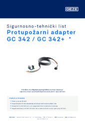 Protupožarni adapter GC 342 / GC 342+  * Sigurnosno-tehnički list HR