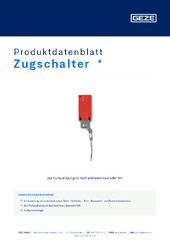 Zugschalter  * Produktdatenblatt DE