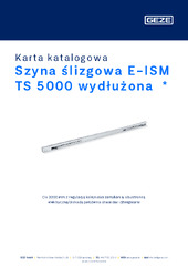 Szyna ślizgowa E-ISM TS 5000 wydłużona  * Karta katalogowa PL