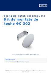 Kit de montaje de techo GC 302 Ficha de datos del producto ES