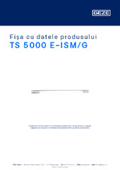 TS 5000 E-ISM/G Fișa cu datele produsului RO