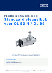 Standaard vleugelbok voor OL 90 N / OL 95 Productgegevens tabel NL