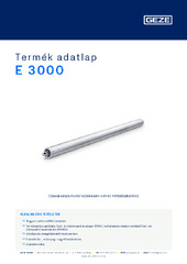 E 3000 Termék adatlap HU