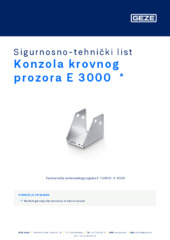 Konzola krovnog prozora E 3000  * Sigurnosno-tehnički list HR