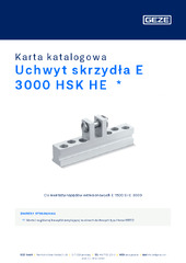 Uchwyt skrzydła E 3000 HSK HE  * Karta katalogowa PL