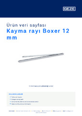 Kayma rayı Boxer 12 mm Ürün veri sayfası TR