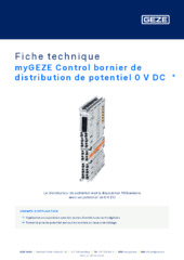myGEZE Control bornier de distribution de potentiel 0 V DC  * Fiche technique FR