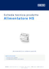 Alimentatore HS Scheda tecnica prodotto IT