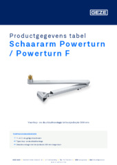Schaararm Powerturn / Powerturn F Productgegevens tabel NL