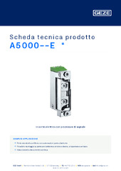 A5000--E  * Scheda tecnica prodotto IT
