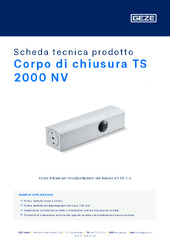 Corpo di chiusura TS 2000 NV Scheda tecnica prodotto IT