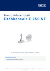 Drehkonsole E 250 NT Produktdatenblatt DE