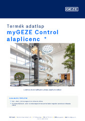 myGEZE Control alaplicenc  * Termék adatlap HU