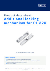 Additional locking mechanism for OL 320 Product data sheet EN