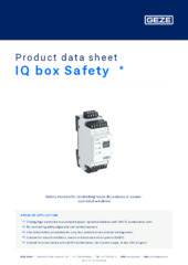 IQ box Safety  * Product data sheet EN
