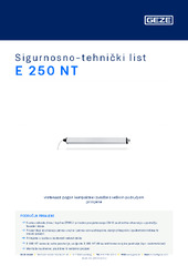 E 250 NT Sigurnosno-tehnički list HR