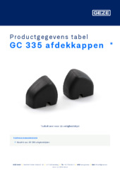 GC 335 afdekkappen  * Productgegevens tabel NL