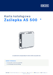 Zaślepka AS 500  * Karta katalogowa PL