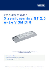 Strømforsyning NT 2,5 A-24 V SM DIR Produktdatablad DA