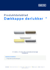 Dækkappe dørlukker  * Produktdatablad DA