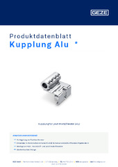 Kupplung Alu  * Produktdatenblatt DE