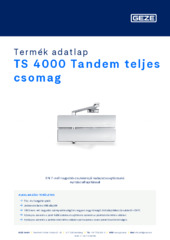 TS 4000 Tandem teljes csomag Termék adatlap HU