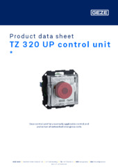 TZ 320 UP control unit  * Product data sheet EN
