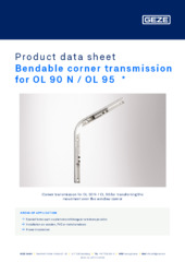 Bendable corner transmission for OL 90 N / OL 95  * Product data sheet EN