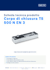Corpo di chiusura TS 500 N EN3 Scheda tecnica prodotto IT