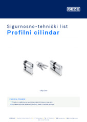 Profilni cilindar Sigurnosno-tehnički list HR