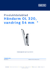 Håndarm OL 320, vandring 54 mm  * Produktdatablad DA