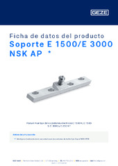 Soporte E 1500/E 3000 NSK AP  * Ficha de datos del producto ES