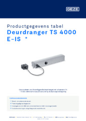 Deurdranger TS 4000 E-IS  * Productgegevens tabel NL