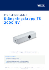Stängningskropp TS 2000 NV Produktdatablad SV