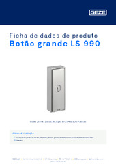 Botão grande LS 990 Ficha de dados de produto PT