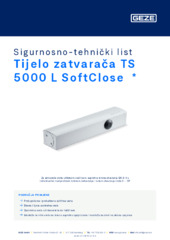 TS 5000 L SoftClose Sigurnosno-tehnički list HR