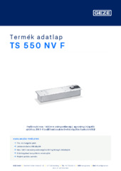TS 550 NV F Termék adatlap HU