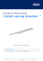 Lintel casing bracket  * Product data sheet EN