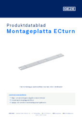 Montageplatta ECturn Produktdatablad SV