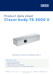 Closer body TS 3000 V Product data sheet EN